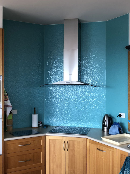 painted glass kitchen splashback installed in Mount Martha